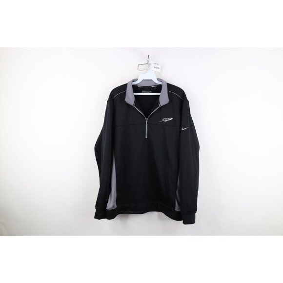 Nike Golf Mens Medium University of Toledo Half Zip Pullover Jacket Top Black - Picture 1 of 14